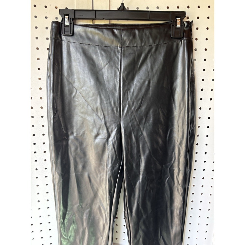 SBetro Suzanne Betro Faux Leather‎ Pants Women's Small NWT Pull On Black - Picture 2 of 7